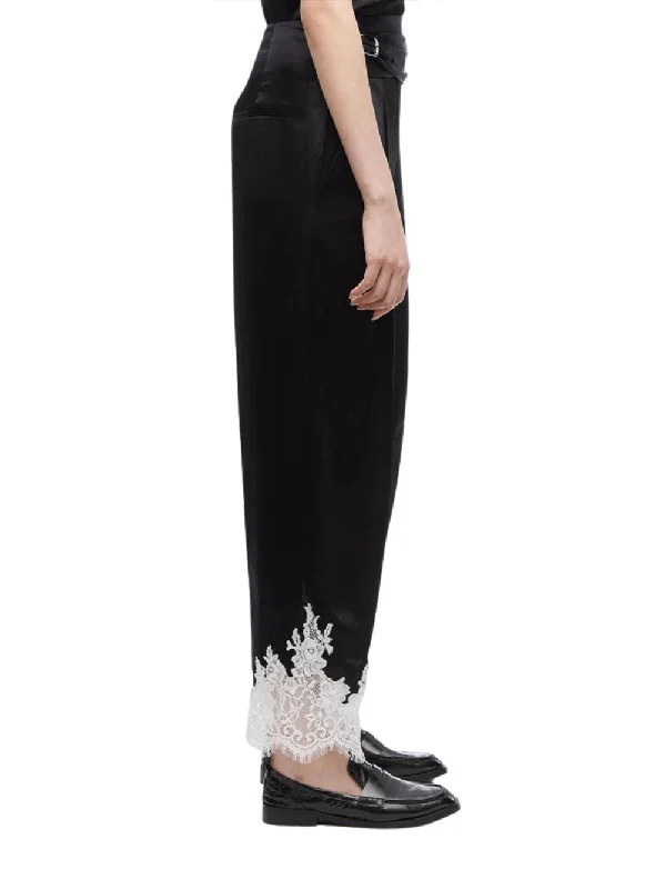 Satin Cummerbund Tuxedo Pant (Black)