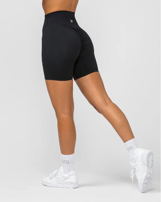 Signature Scrunch Bike Shorts - Black