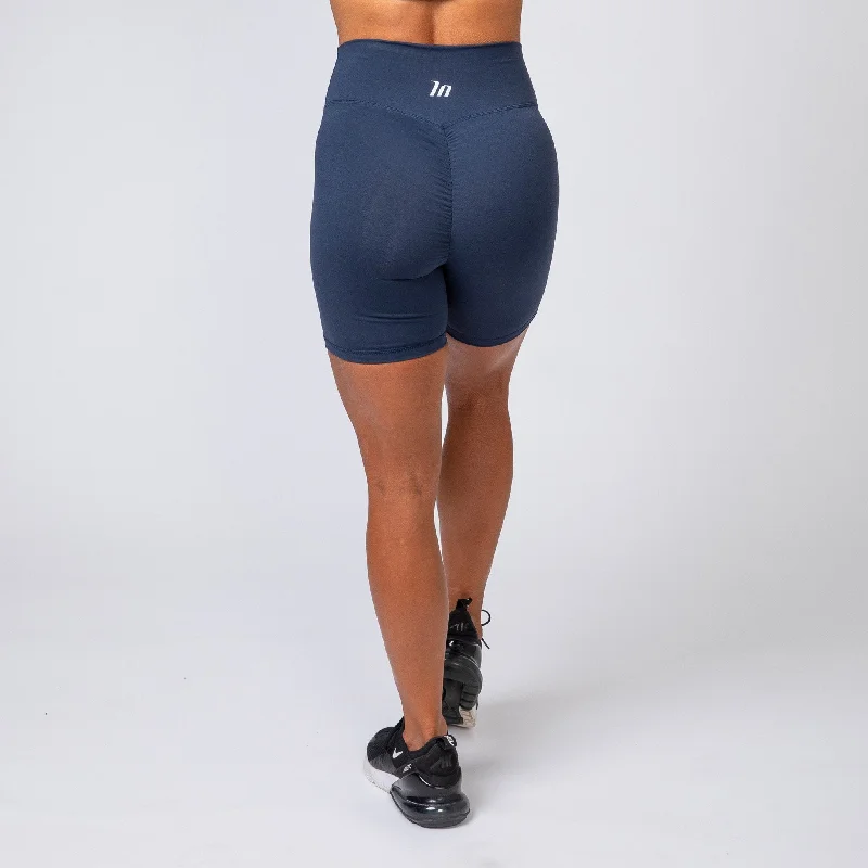 Signature Scrunch Bike Shorts - Navy