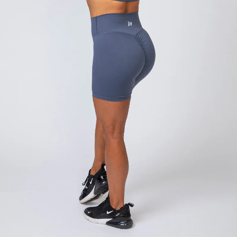 Signature Scrunch Bike Shorts - Titanium