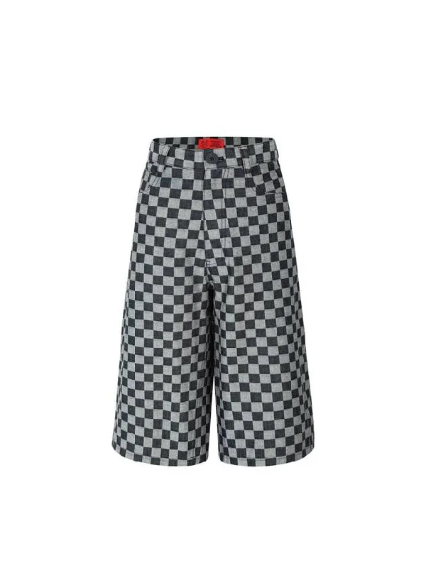 Checkered Cotton Pants