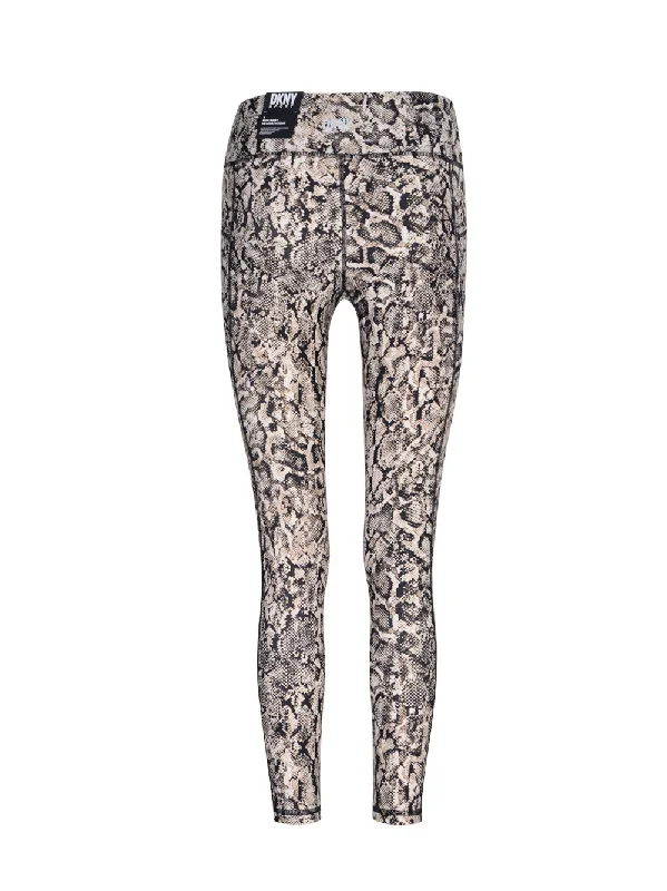 High Waist Metallic Snake Print Legging (Brackn Serpn)