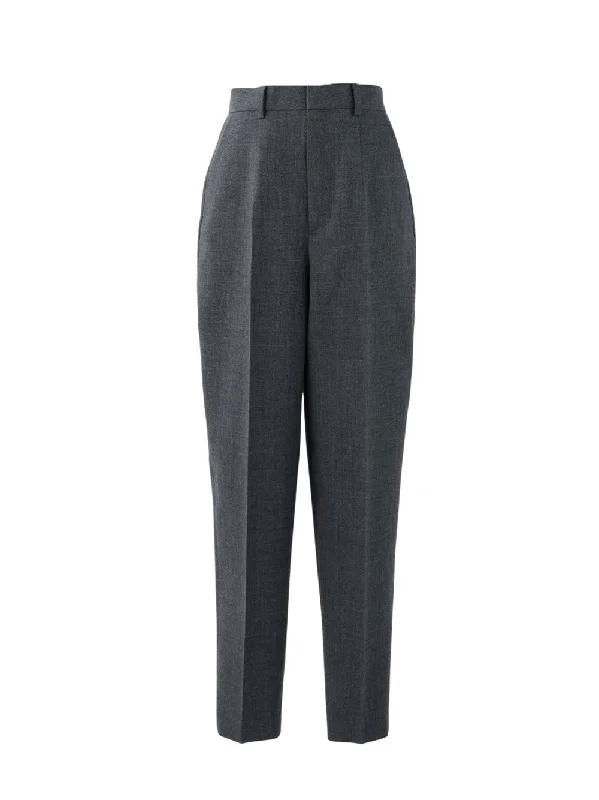 Wool Tapered Trouser (Charcoal Gray)