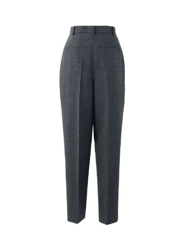 Wool Tapered Trouser (Charcoal Gray)