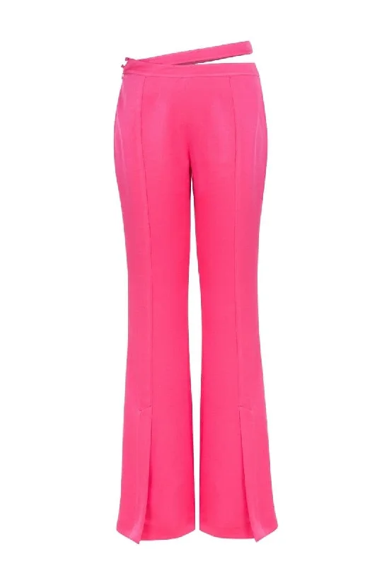 FUCHSIA CUT-OUT PANTS