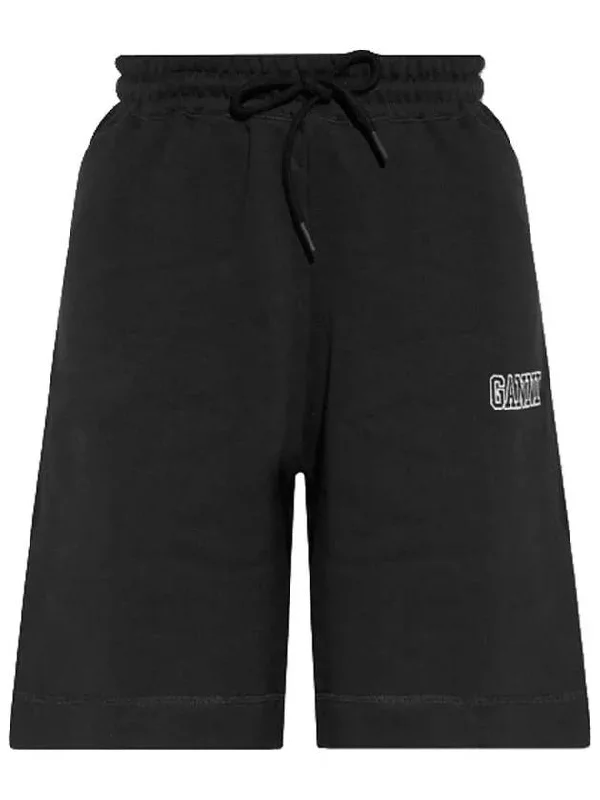 Embroidered Logo Track Shorts Black