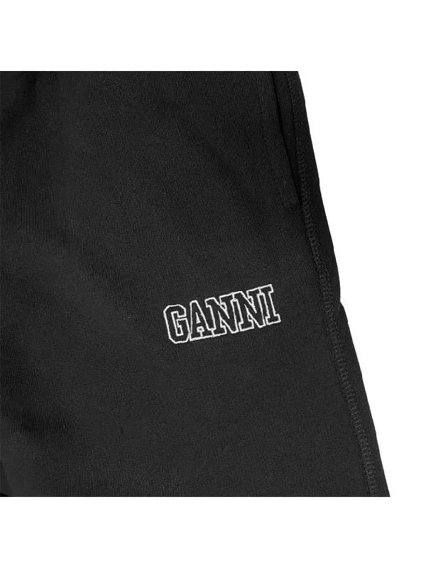 Embroidered Logo Track Shorts Black