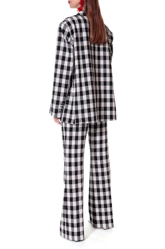 LEXI HIGH-RISE GINGHAM PANTS