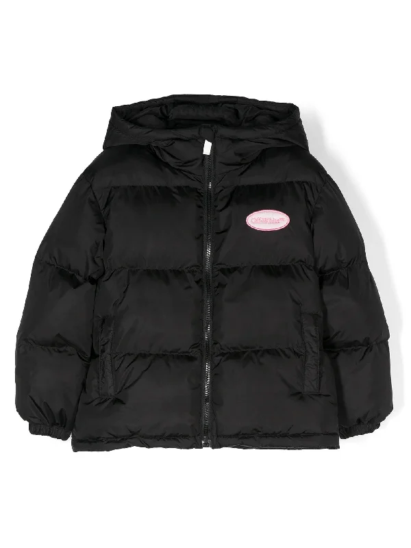 puffer in black polyamide