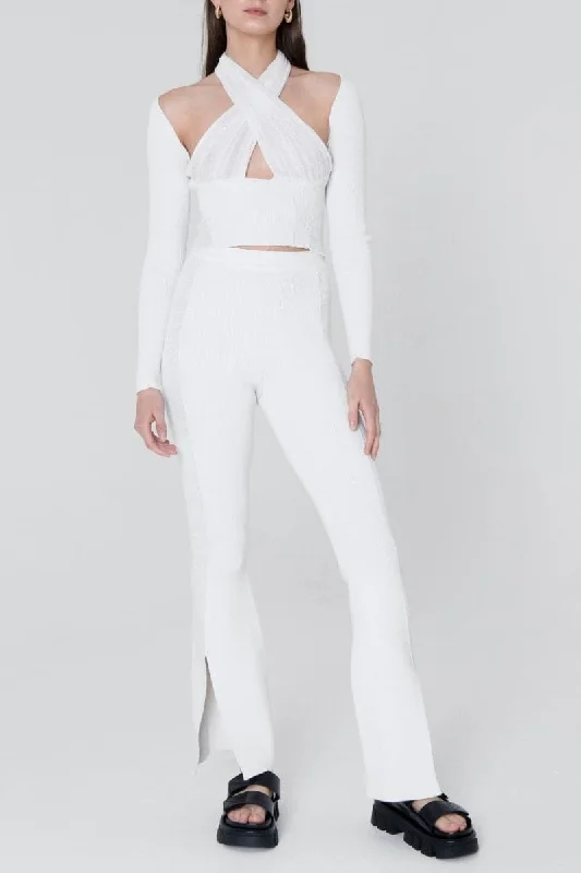 SEVEN WHITE FLARE PANTS