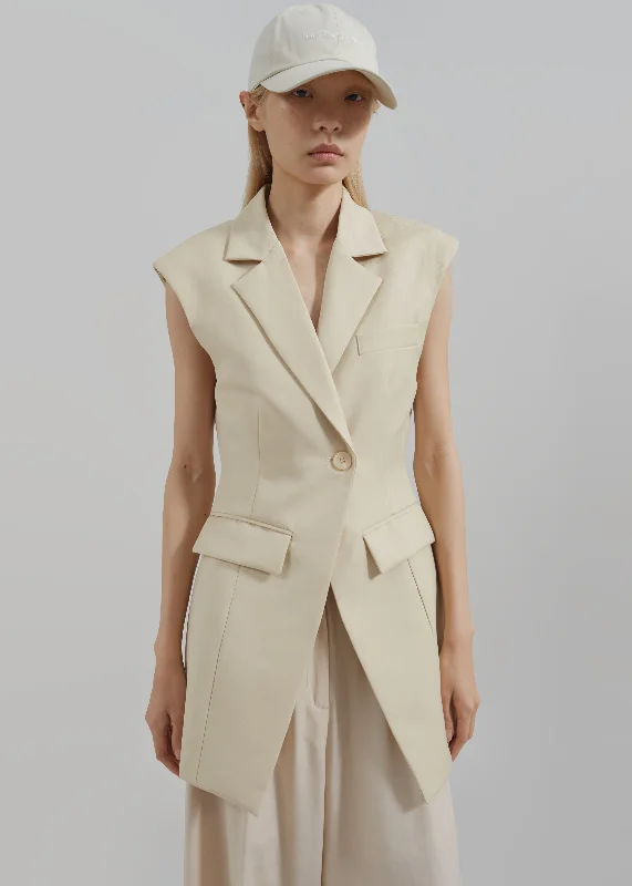 Shari Layered Vest - Beige