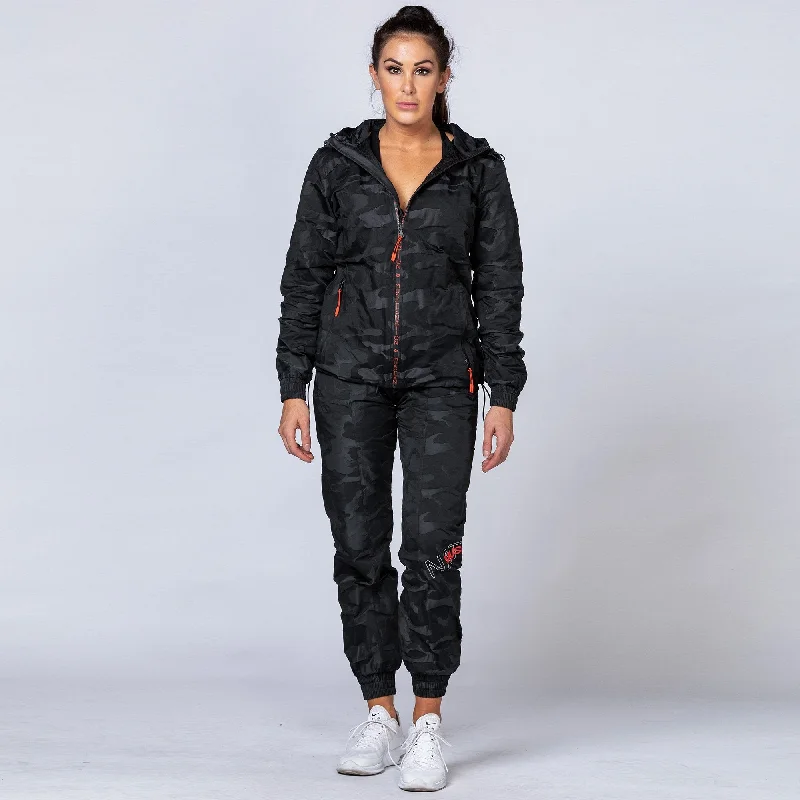 Unisex Tracksuit Pants - Black Camo