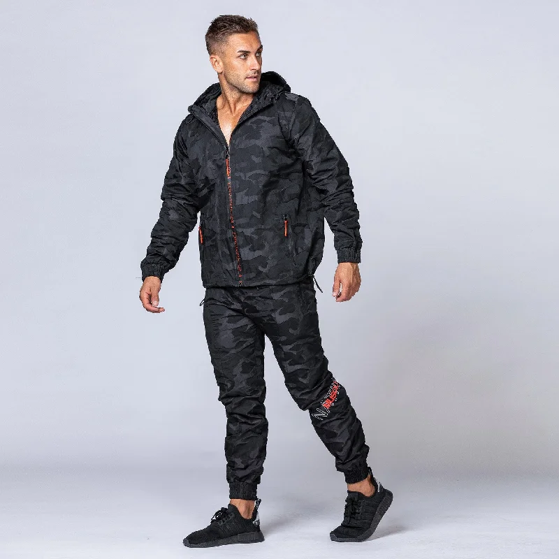 Unisex Tracksuit Pants - Black Camo