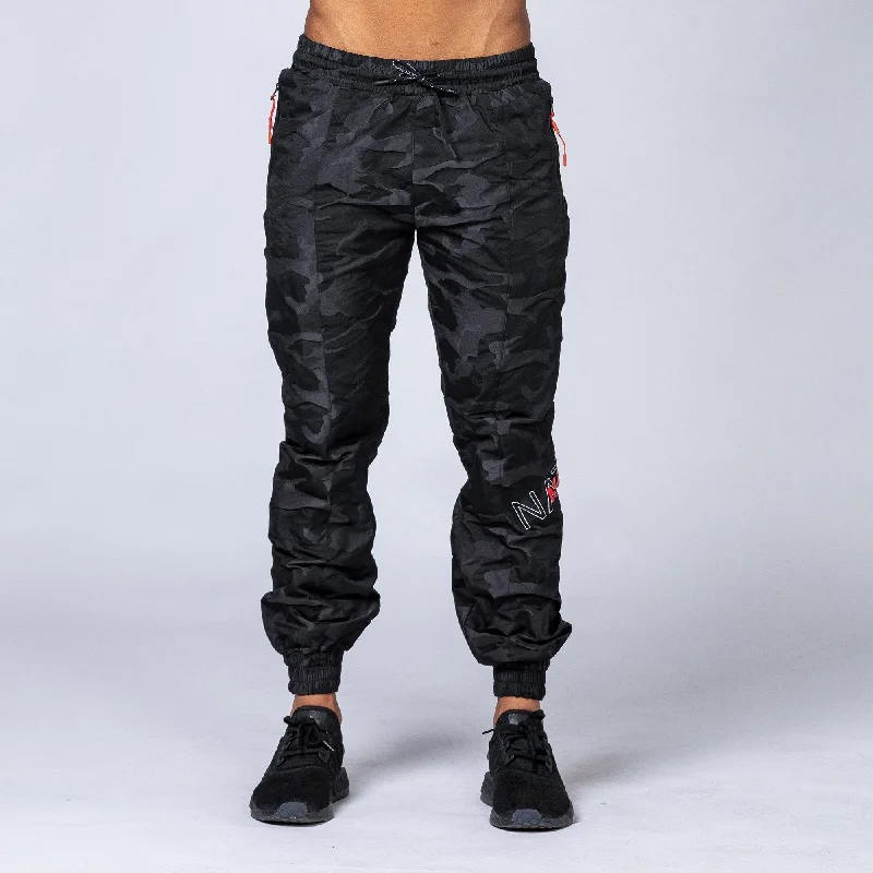 Unisex Tracksuit Pants - Black Camo