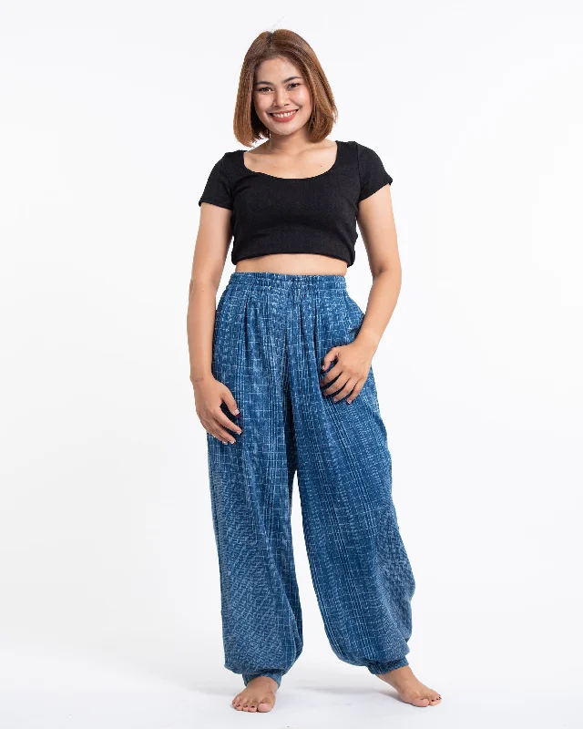 Women's Stone Washed Cotton Pants in Indigo