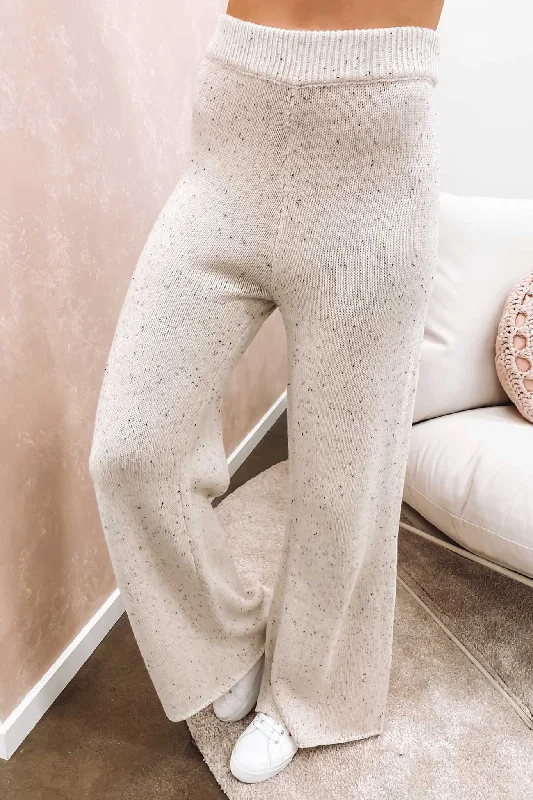 Yuri Speckle Knit Pant Milk