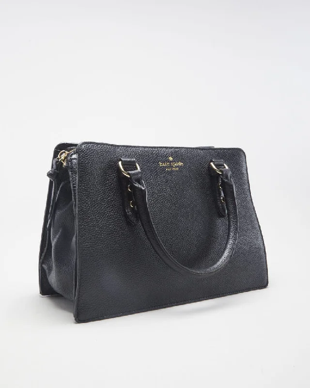 Kate Spade Black Pebbled Leather Handbag - O/S