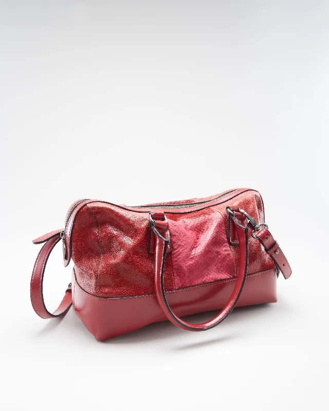 Charles Jourdan Red Leather Handbag