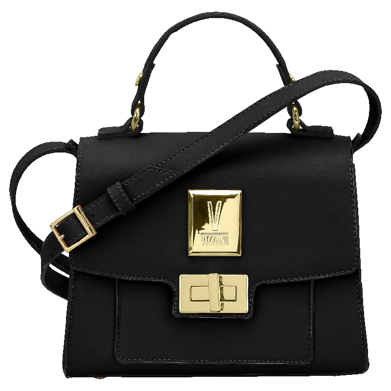 Vizzano 10013-1 Cross Body Shoulder Bag in Black Napa