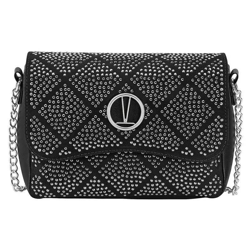 Vizzano 10054-1 Studded Shoulder Bag in Black Suede