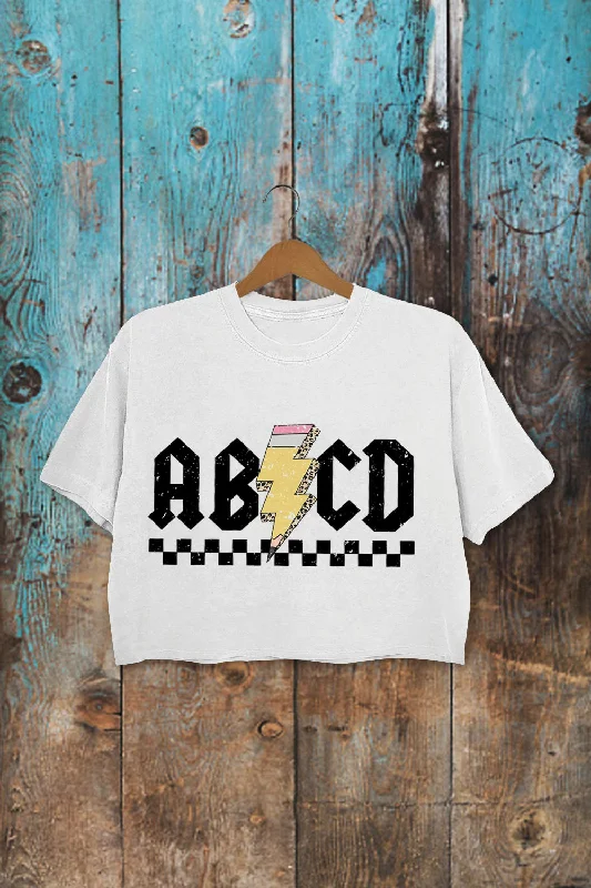 ABCD Pencil Lightning Crop Top For Women