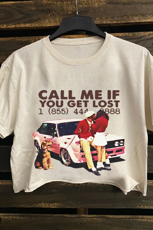 Call Me If You Get Lost Crop Top For Women