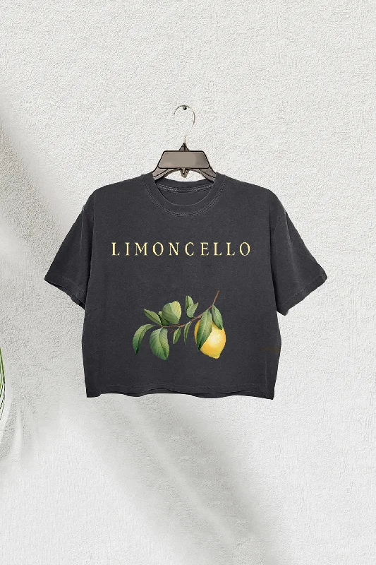 Limoncello Capri Italy Crop Tee For Women