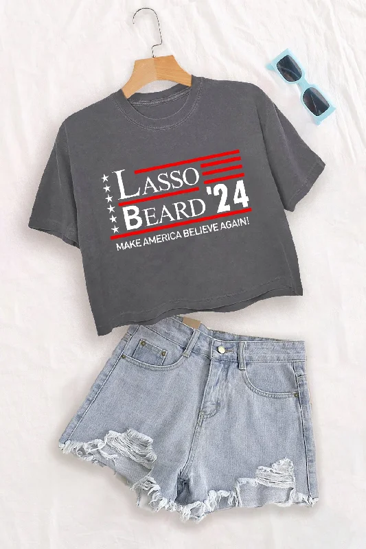 Make America Believe Again Lasso Berad 24 Crop Top