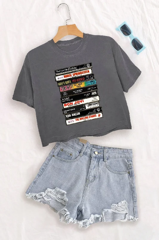 Rock Band Album Music Crop Top