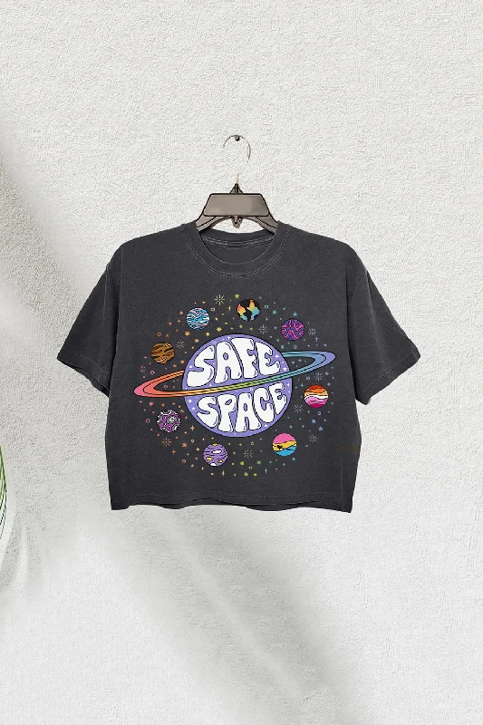 Safe Space LGBTQ Friendly Crop Tee For Women