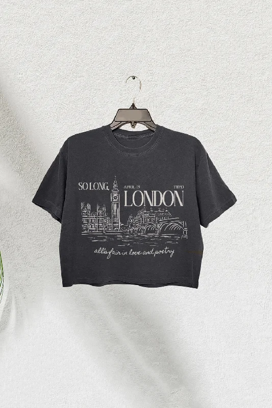 So Long London The Tortured Poets Department Crop Tee For Women