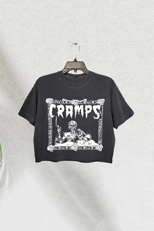 The Cramps Skull Crop Tee For Women