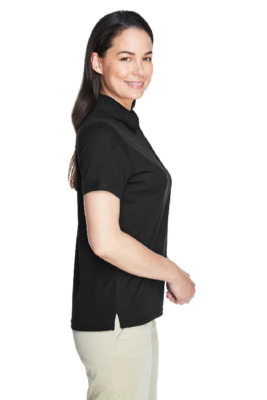 Core 365 Womens Origin Performance Moisture Wicking Short Sleeve Polo Shirt - Black