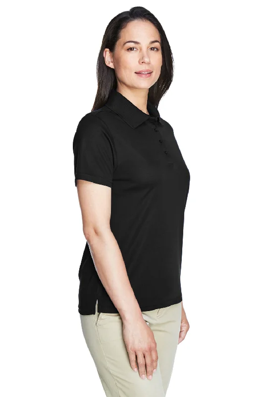 Core 365 Womens Origin Performance Moisture Wicking Short Sleeve Polo Shirt - Black