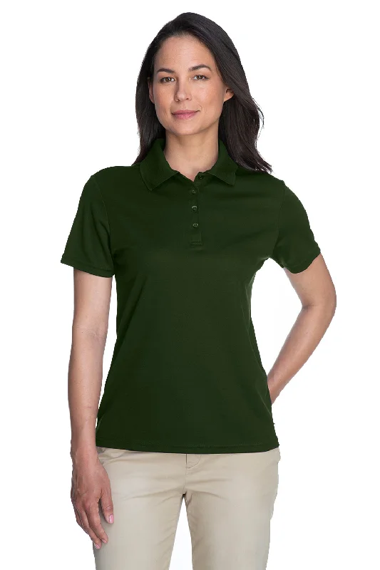 Core 365 Womens Origin Performance Moisture Wicking Short Sleeve Polo Shirt - Forest Green