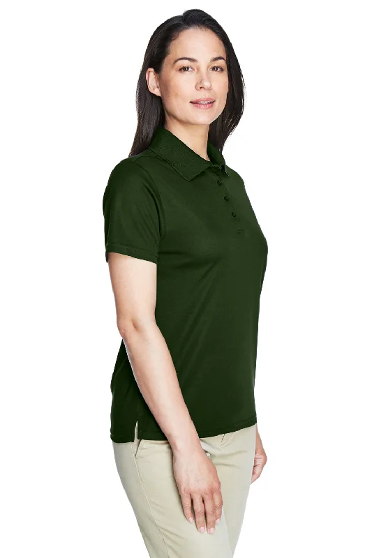 Core 365 Womens Origin Performance Moisture Wicking Short Sleeve Polo Shirt - Forest Green