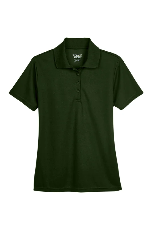 Core 365 Womens Origin Performance Moisture Wicking Short Sleeve Polo Shirt - Forest Green