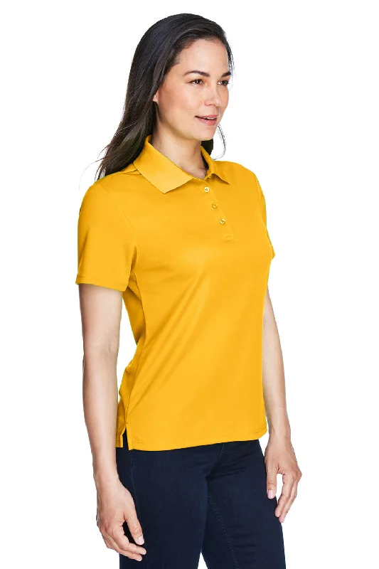 Core 365 Womens Origin Performance Moisture Wicking Short Sleeve Polo Shirt - Campus Gold