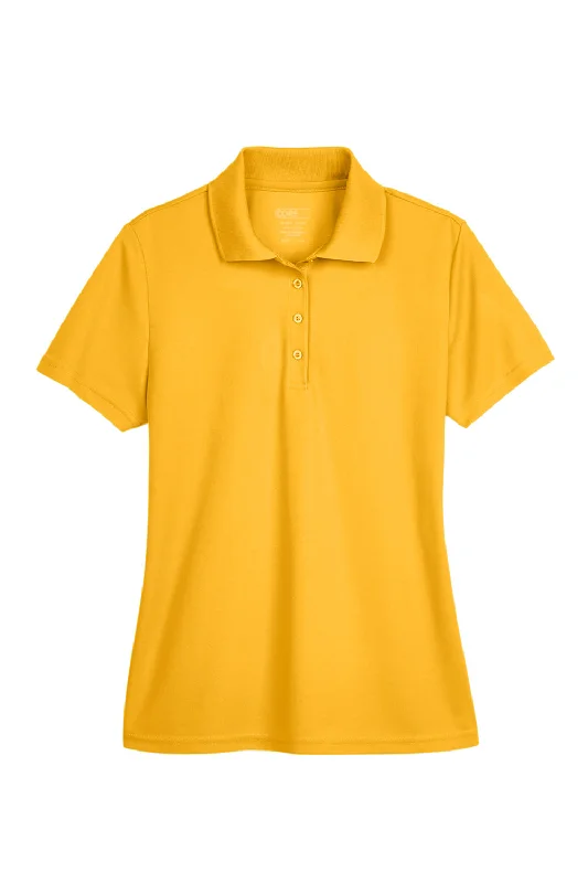 Core 365 Womens Origin Performance Moisture Wicking Short Sleeve Polo Shirt - Campus Gold