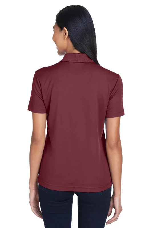 Core 365 Womens Origin Performance Moisture Wicking Short Sleeve Polo Shirt w/ Pocket - Burgundy