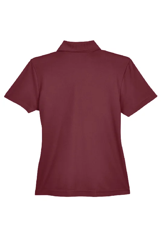 Core 365 Womens Origin Performance Moisture Wicking Short Sleeve Polo Shirt w/ Pocket - Burgundy