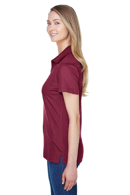 Devon & Jones Womens CrownLux Performance Moisture Wicking Short Sleeve Polo Shirt - Burgundy