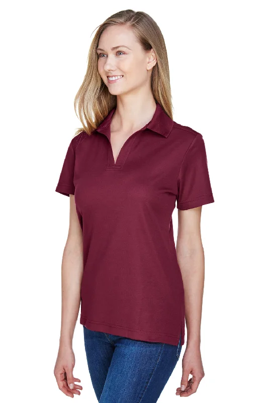 Devon & Jones Womens CrownLux Performance Moisture Wicking Short Sleeve Polo Shirt - Burgundy