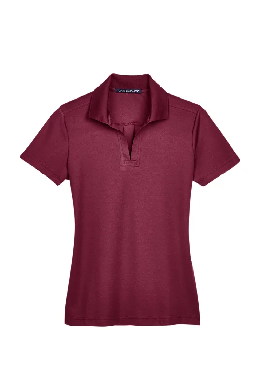 Devon & Jones Womens CrownLux Performance Moisture Wicking Short Sleeve Polo Shirt - Burgundy