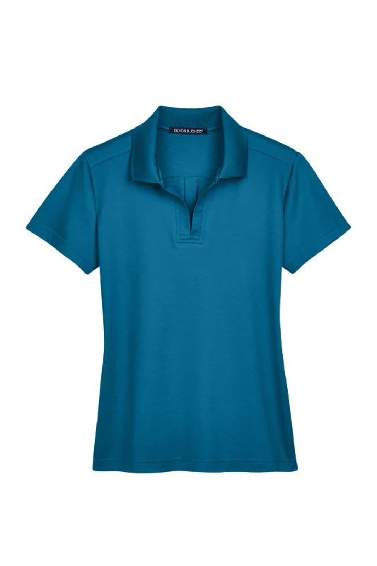 Devon & Jones Womens CrownLux Performance Moisture Wicking Short Sleeve Polo Shirt - Dark Teal Blue