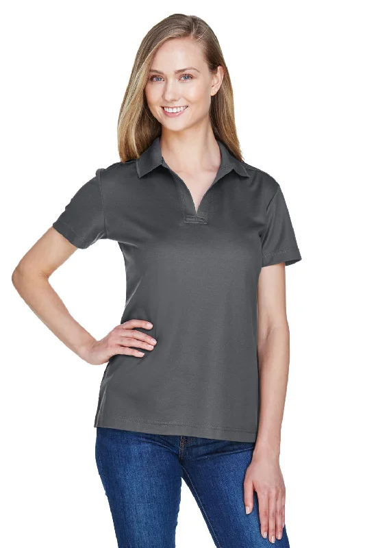 Devon & Jones Womens CrownLux Performance Moisture Wicking Short Sleeve Polo Shirt - Graphite Grey