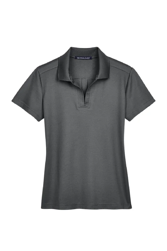 Devon & Jones Womens CrownLux Performance Moisture Wicking Short Sleeve Polo Shirt - Graphite Grey