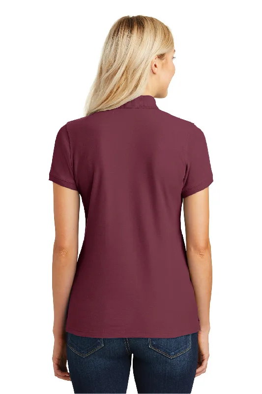 Port Authority Womens Core Classic Short Sleeve Polo Shirt - Burgundy