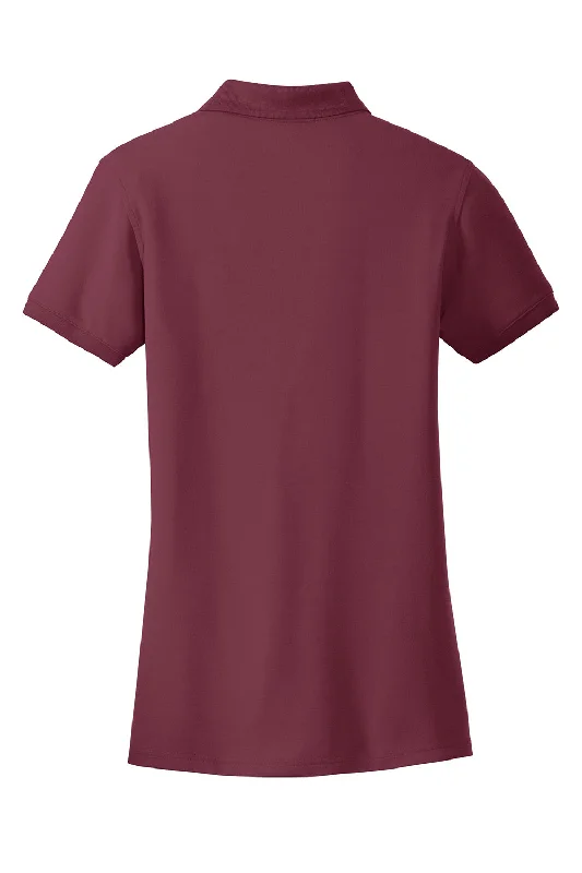 Port Authority Womens Core Classic Short Sleeve Polo Shirt - Burgundy