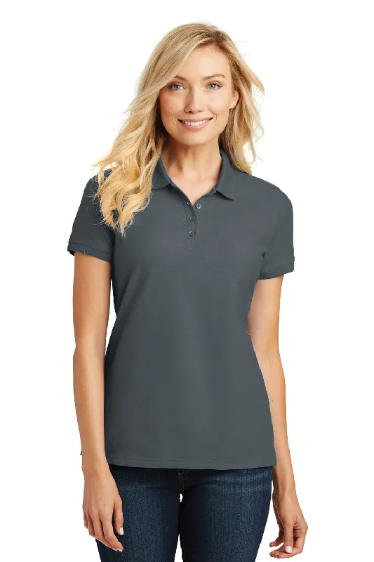 Port Authority Womens Core Classic Short Sleeve Polo Shirt - Graphite Grey